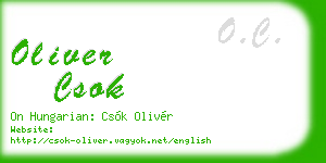 oliver csok business card