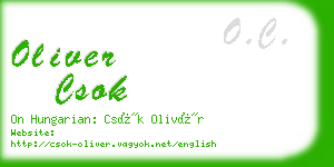 oliver csok business card